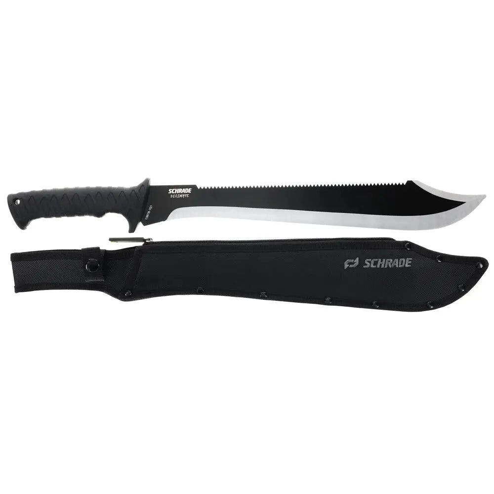 Schrade Decimate Machete mit Sägezahnrücken