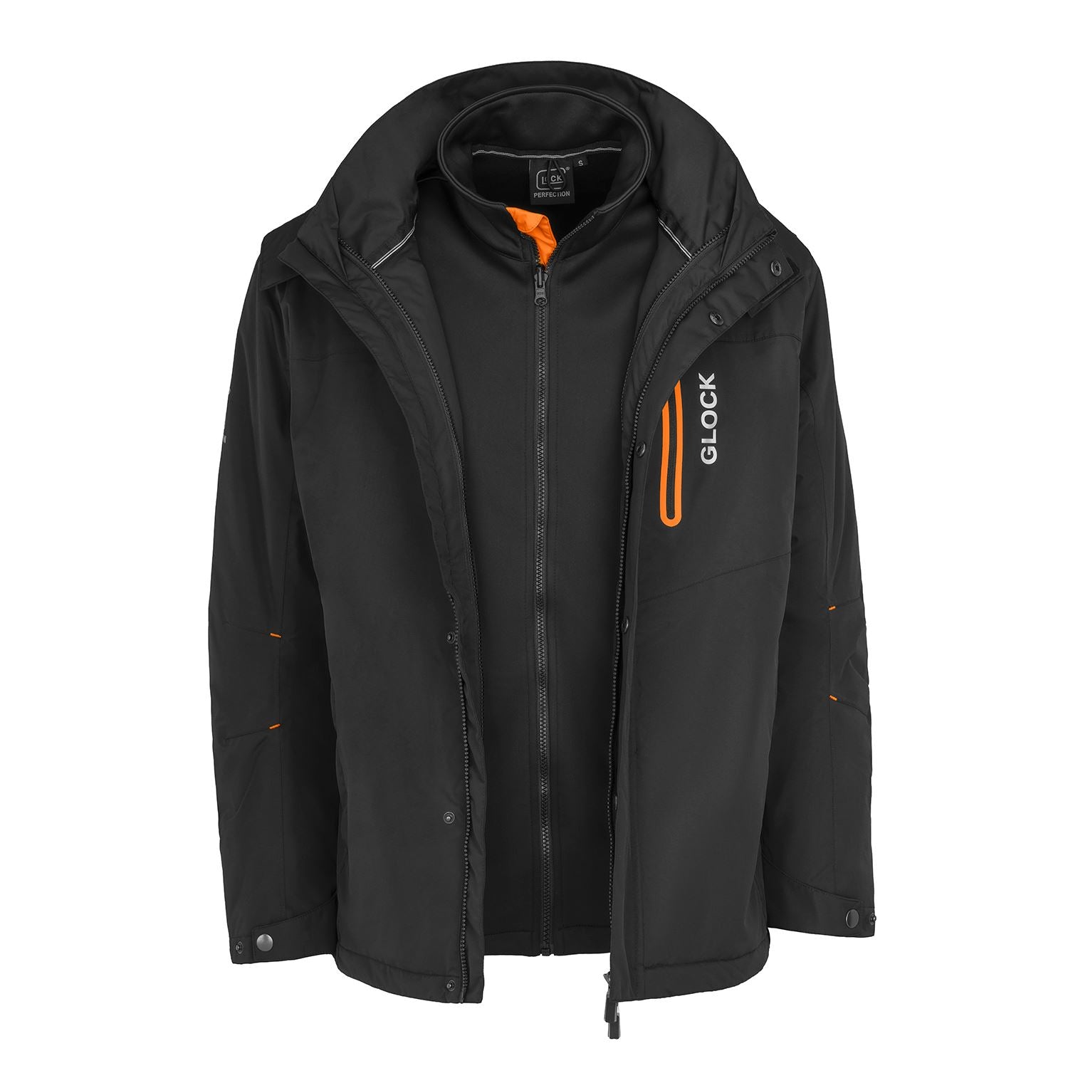 Softshelljacke 2in1 | GLOCK Perfection | schwarz – www.mydryfire.shop