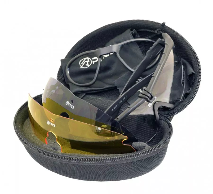 DAA Optics VICTOR | Schießbrille mit 3er-Linsen-Set