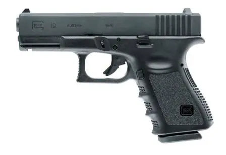Trainingspistole mit Blowback | Umarex ‌‌AS Glock 19 6 mm BB Gas Blow Back – bis 1,0 Joule, 20 Schuss