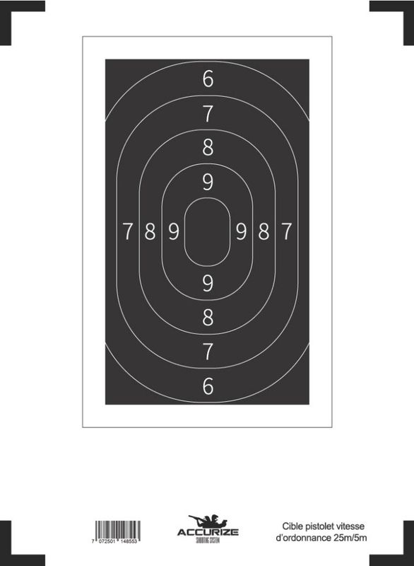 ACCURIZE ZIELSCHEIBE - Ciblet pistol vitesse d´ordonnance 25 m/5m