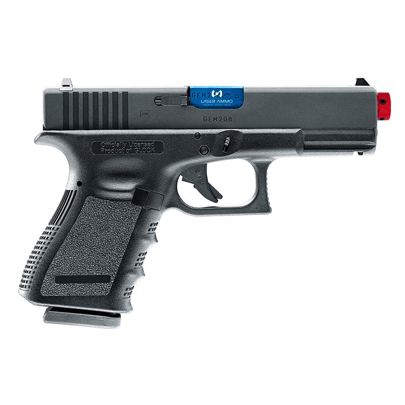 Rückstoßfähige Trainingspistole - Umarex G19 - roter Laser