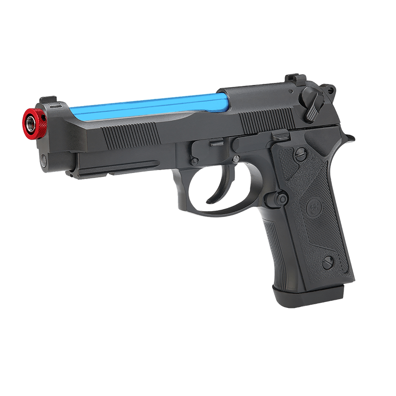 Trainingspistole mit Blowback | Laser Ammo M9 | Green Gas | IR Laser