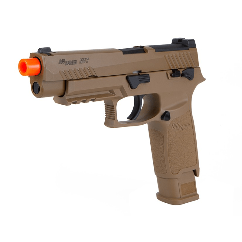 Rückstoßfähige Trainingspistole - SIG M17 - Green Gas - IR-Laser - Farbe: TAN