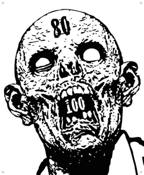 Schusspflaster - Zombie Head - MantisX.de